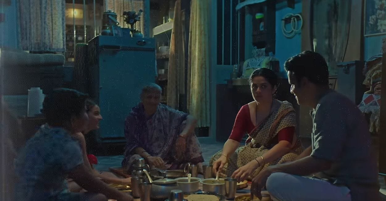 Inspector Zende family life while having dinner: Still from the movie